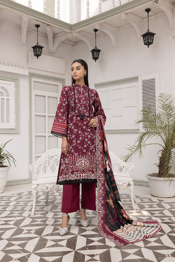 3-PC Embroidered Khaddar