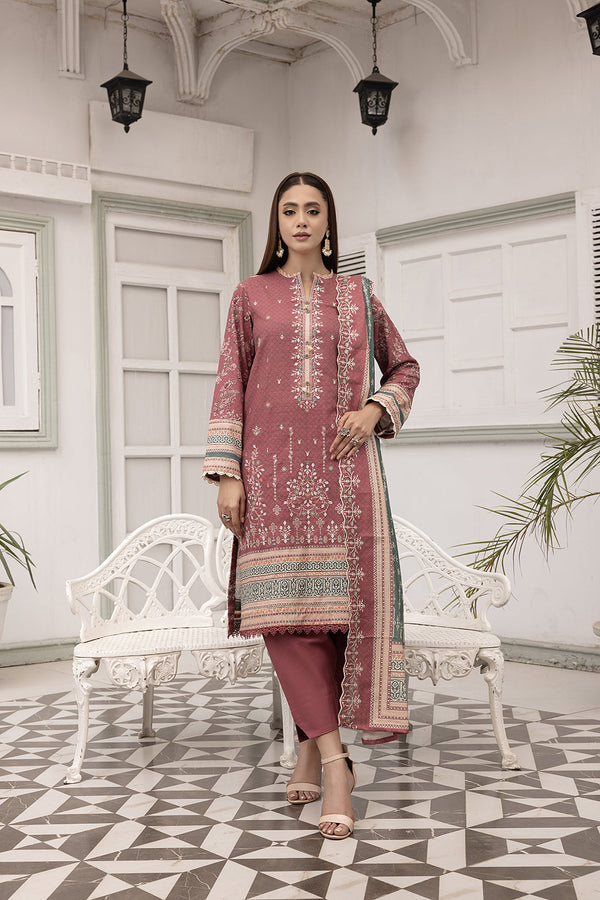 3-PC Embroidered Khaddar