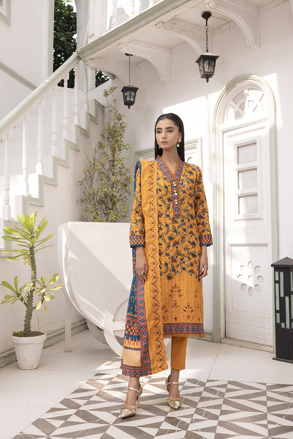 3-PC Embroidered Khaddar