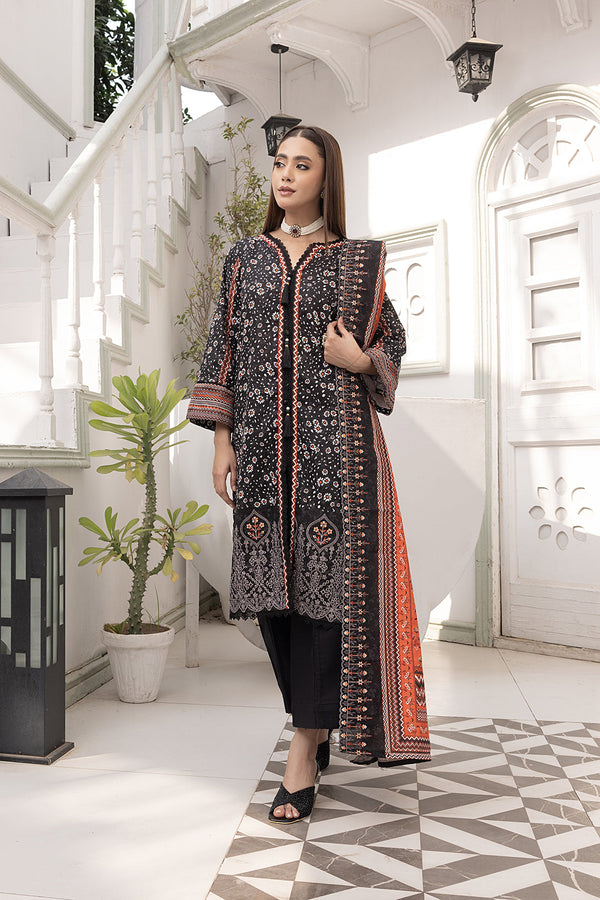 3-PC Embroidered Khaddar