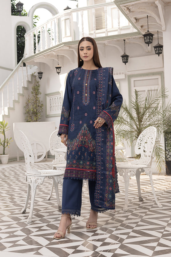 3-PC Embroidered Khaddar