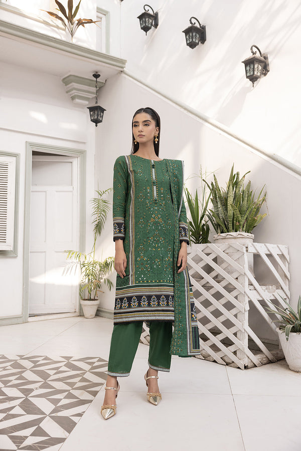 3-PC Embroidered Khaddar