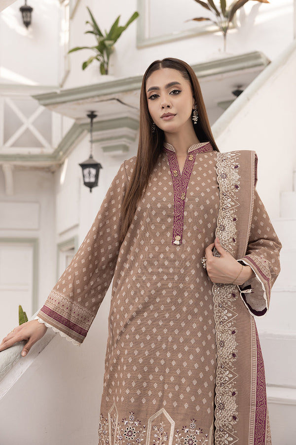 3-PC Embroidered Khaddar