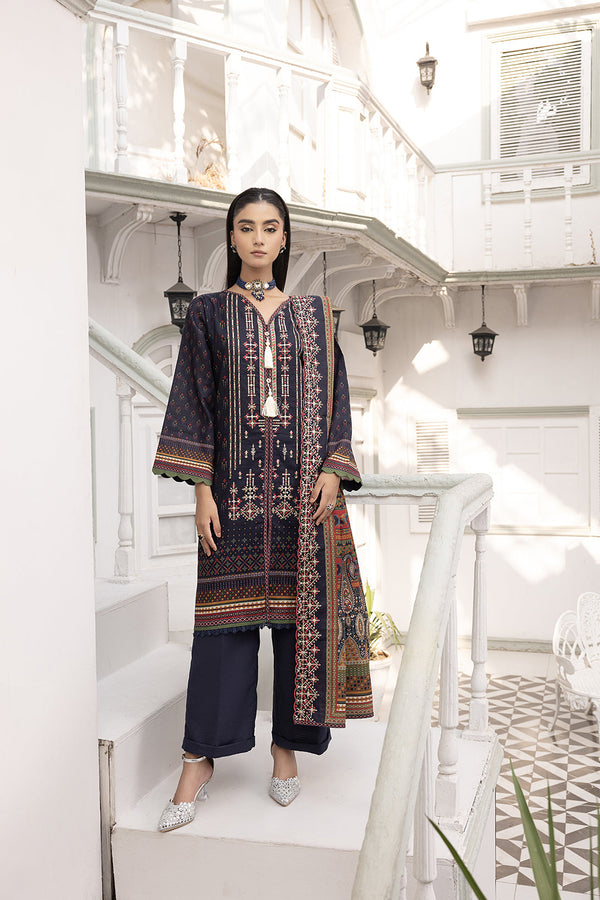 3-PC Embroidered Khaddar