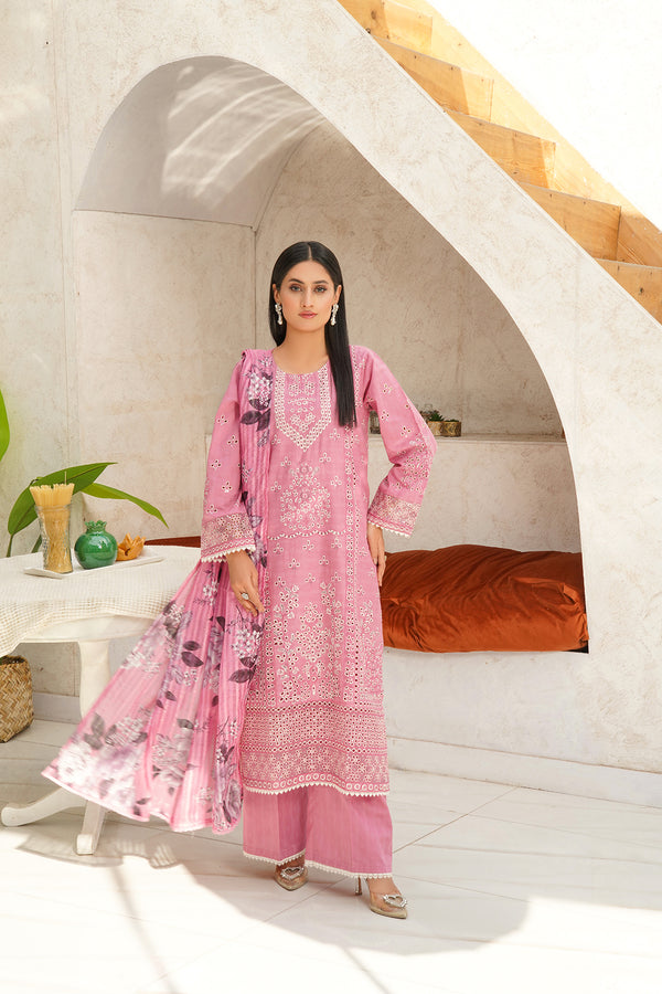 3-PC Casual Embroidered Jacquard