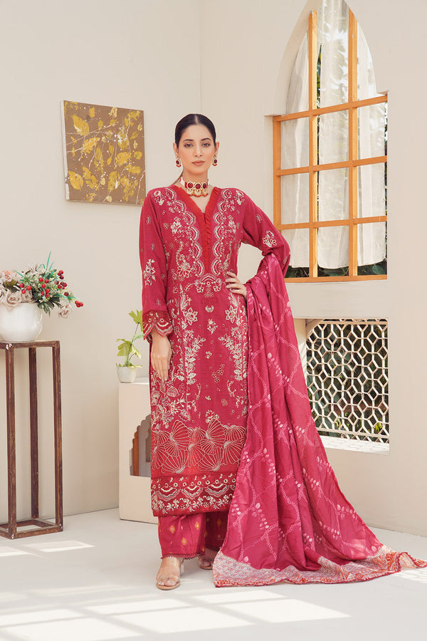 3-PC Casual Embroidered Khaddar